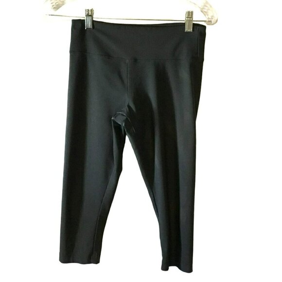 Bally Total Fitness Women's Capri Leggings Size Small in Dark Gray Workout Gym - Picture 1 of 7